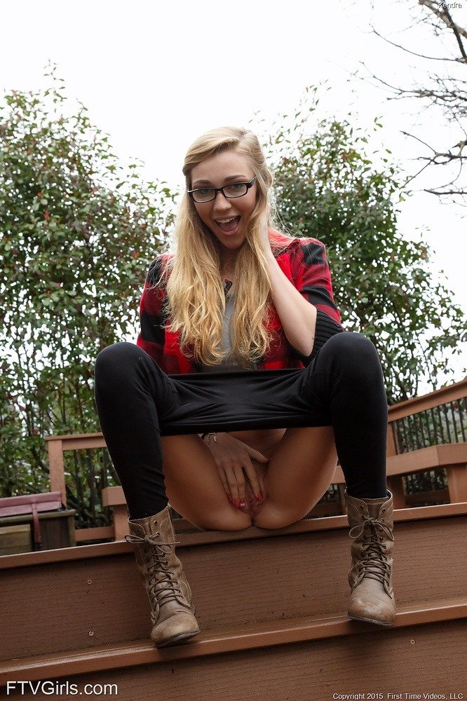 Glasses Pantyhose Teen - Kendra Sunderland Glasses and Tights - Teens Undressed
